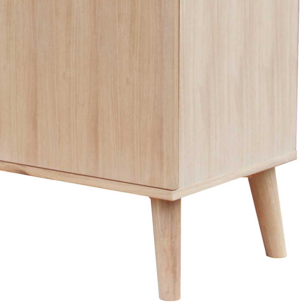 Eiche Bianco Sideboard mit schrägen Holzbeinen und hellem Holz – Saimoon