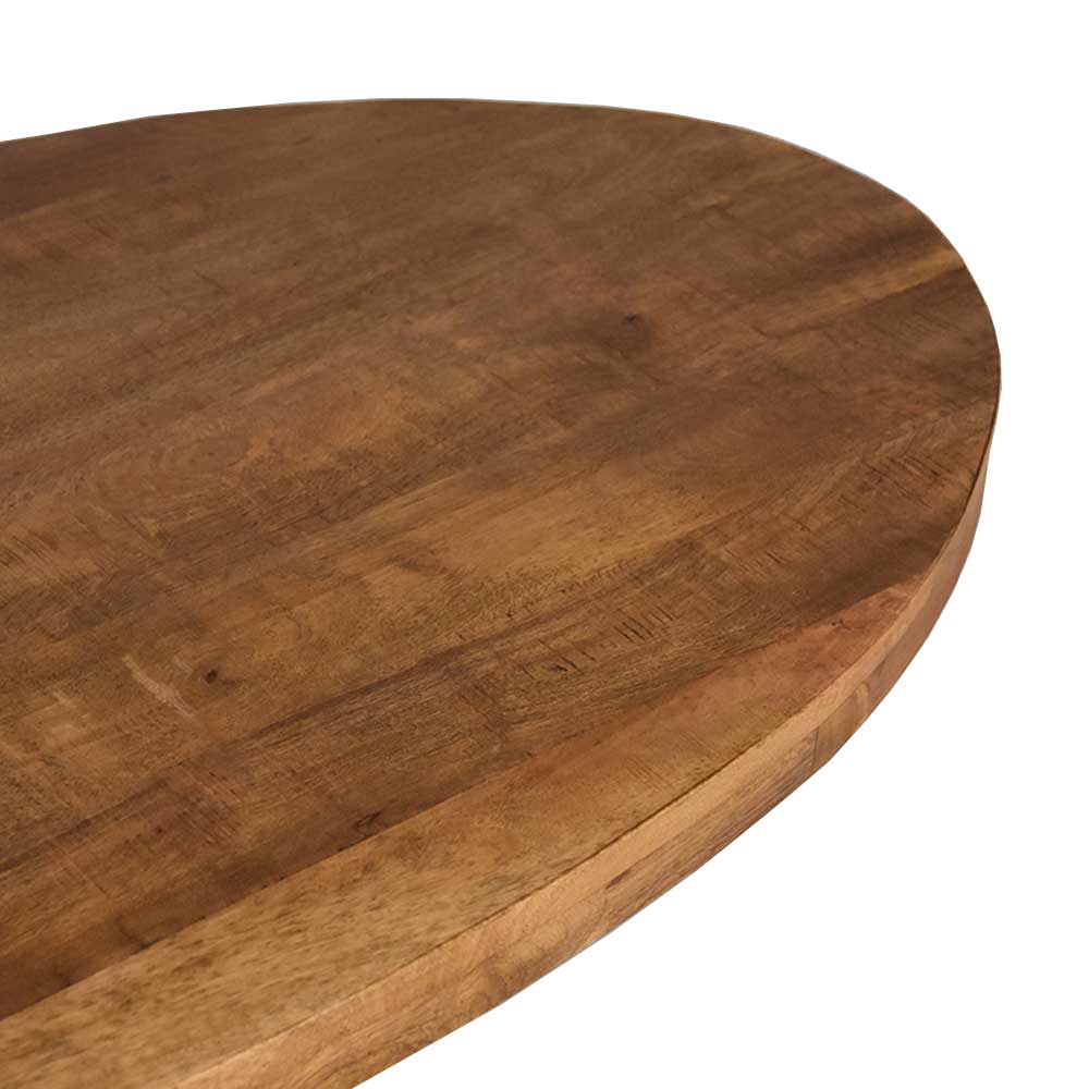 Ovaler Couchtisch aus Mangoholz Natur - Siza