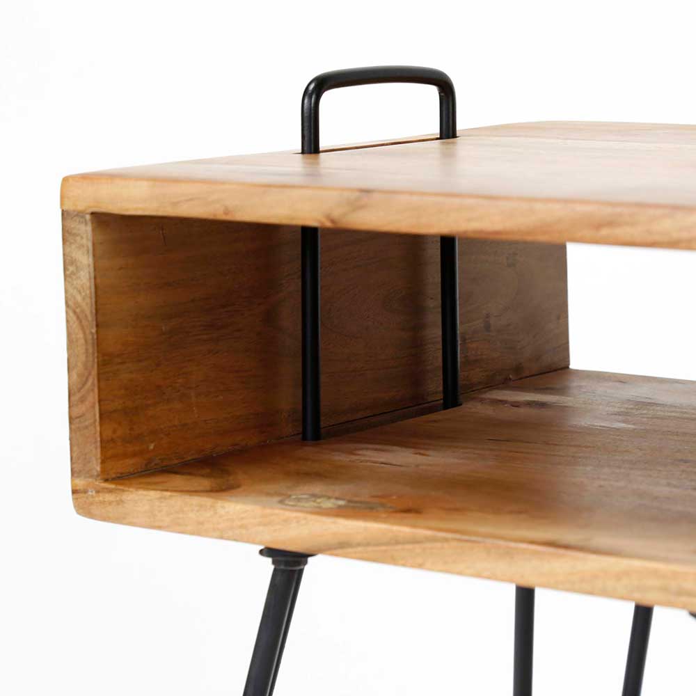 Loft Design Nachttisch mit Holz Kasten - Garfagna