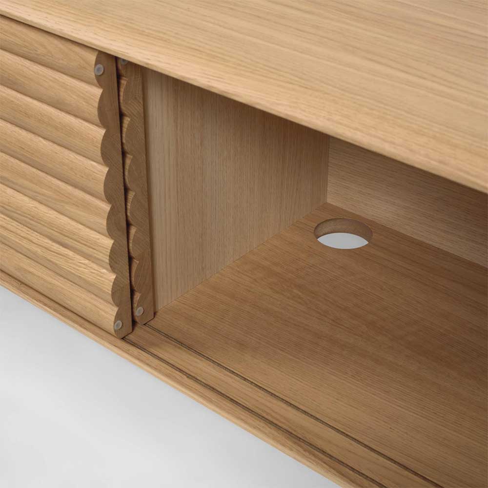 200x57x35 TV Unterschrank mit Schiebetüren - Salravia