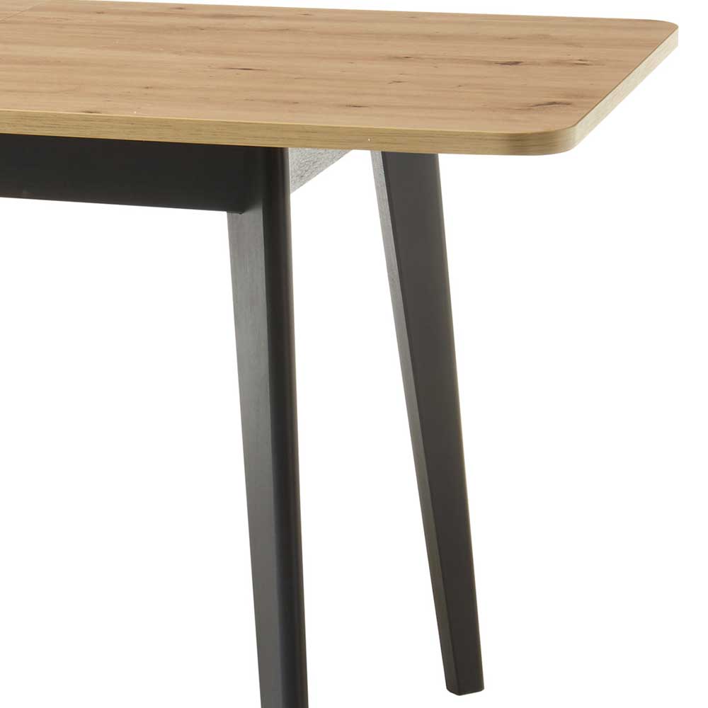 Skandi Küchentisch in Wildeiche & Schwarz - Olcian