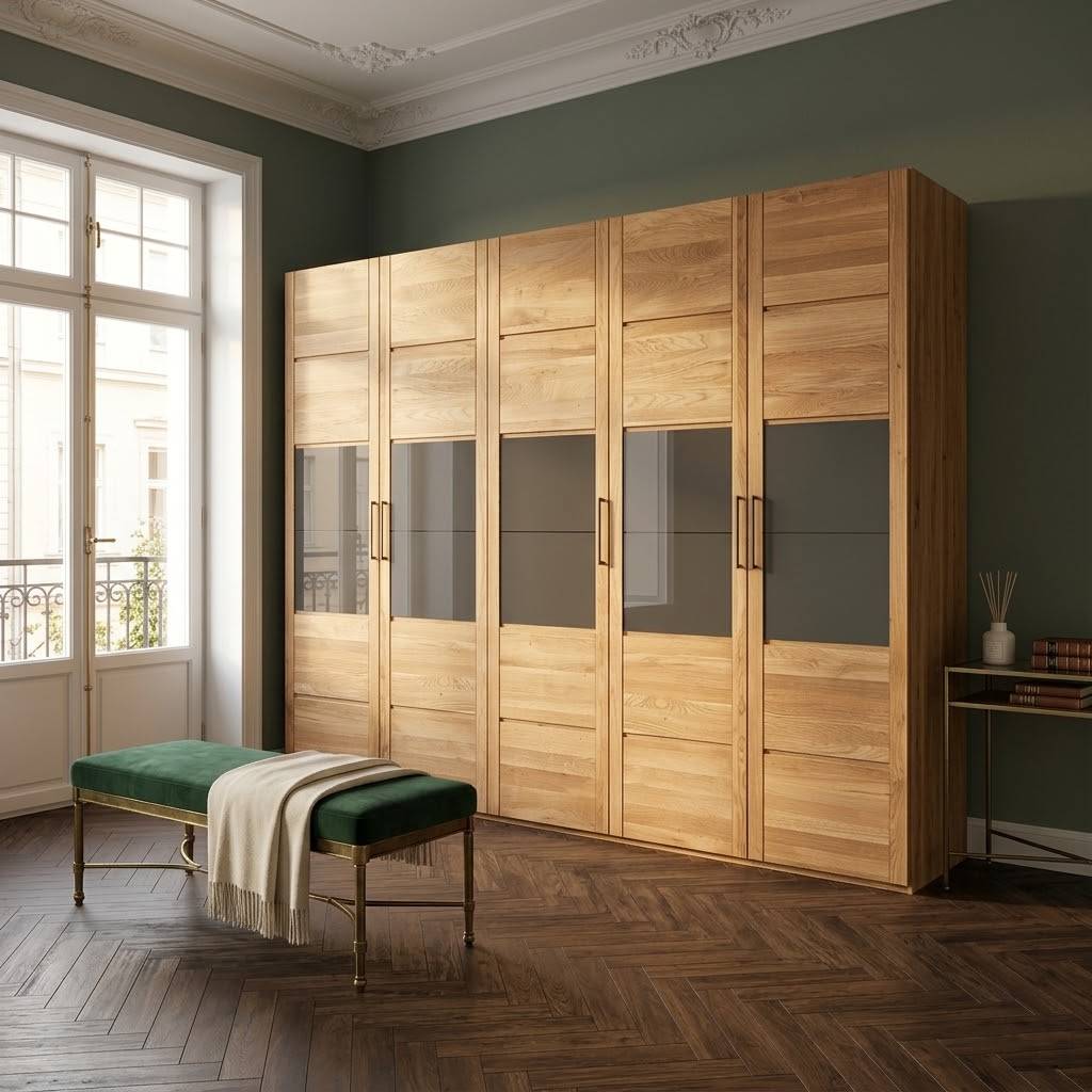 5-türiger Schlafzimmerschrank in Wildeiche - Zaisan