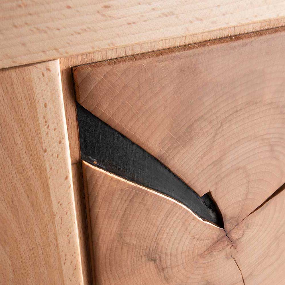 Unterschrank für den Fernseher aus Kernbuche - Sarosca