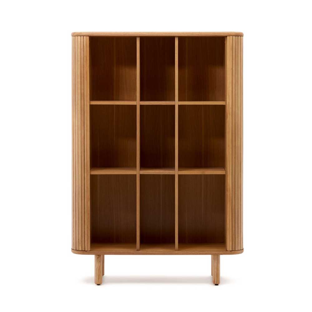 Modernes Holz Highboard mit neun offenen Regalfächern – Calming