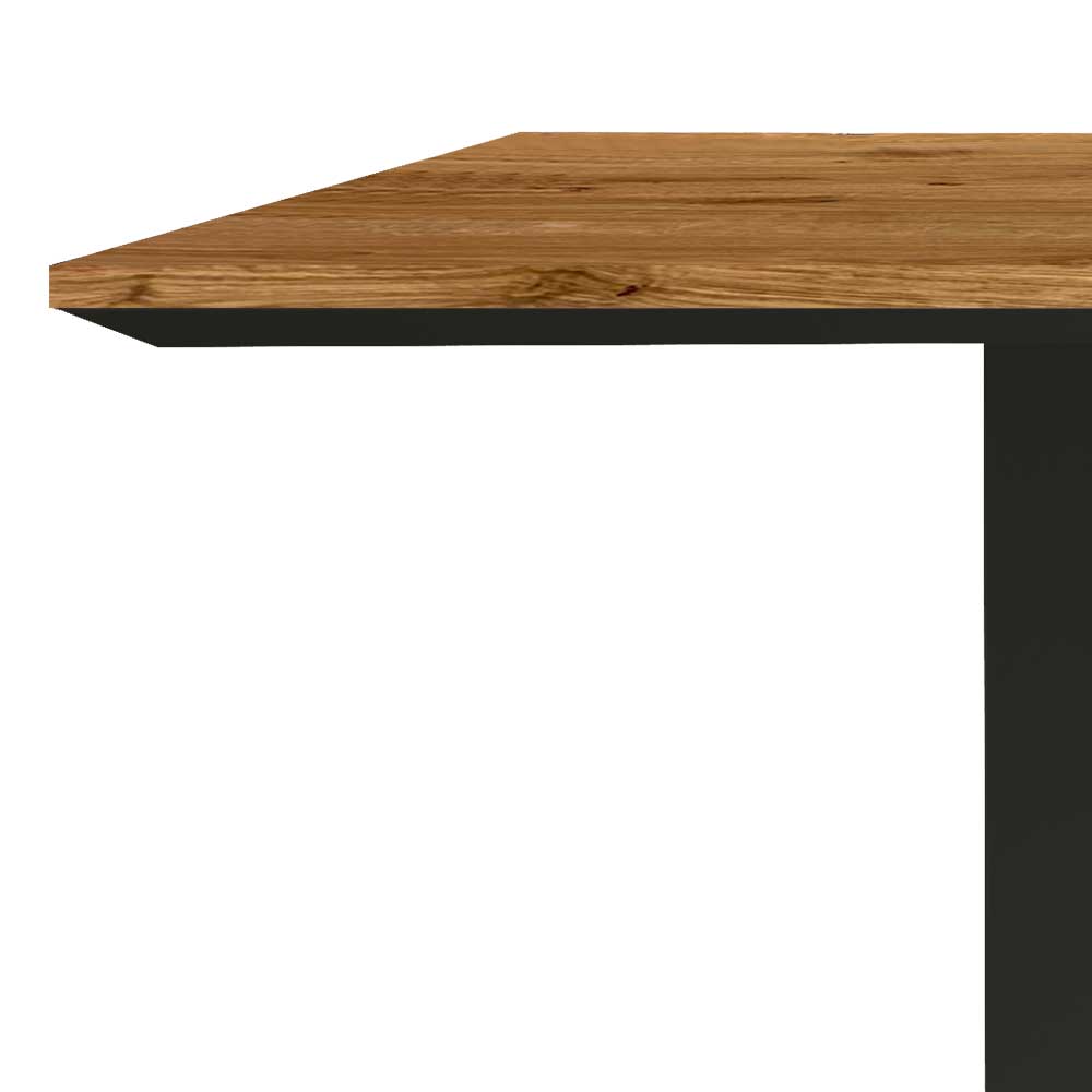 Design Essenstisch in Eiche & Schwarz - Medeos