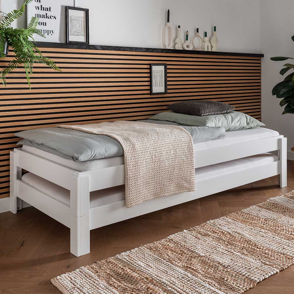 Stapelbett in Weiß lackiert - Valentine
