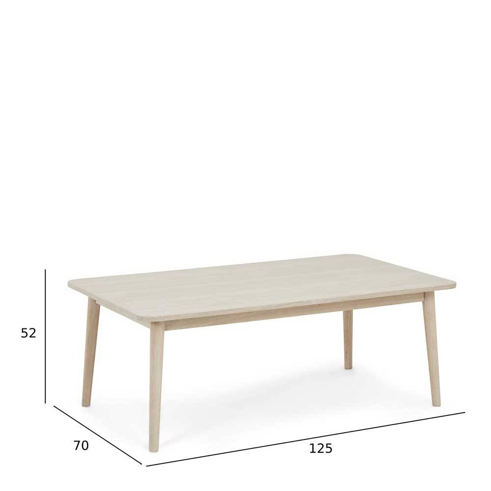 Scandi Chic Couchtisch in Eiche Weiß - Rosanna