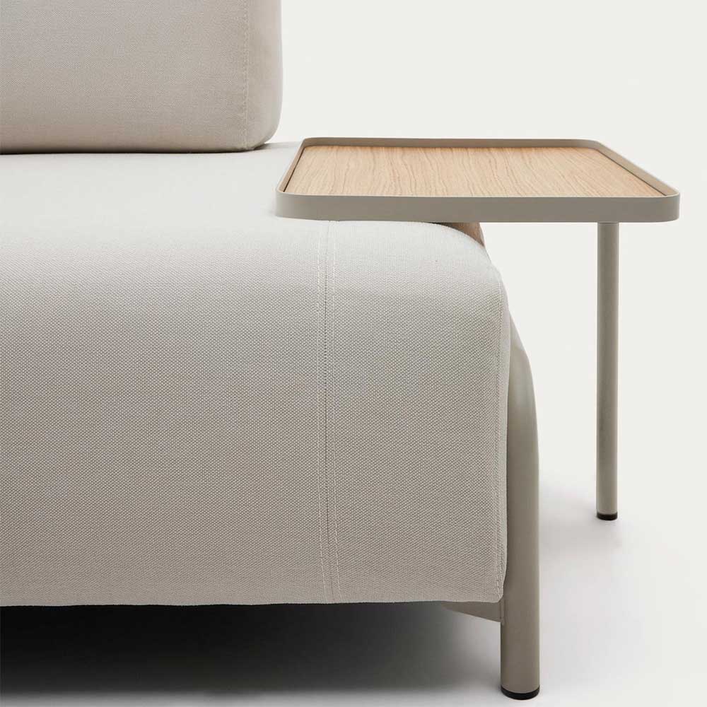 Dreisitzer Sofa aus Chenille in Beige - Turena