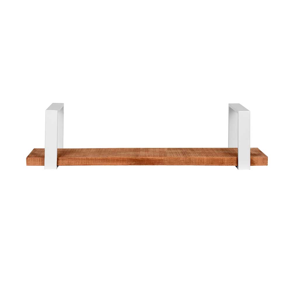 Wandboard aus Mangoholz & Metall Weiß - Siza