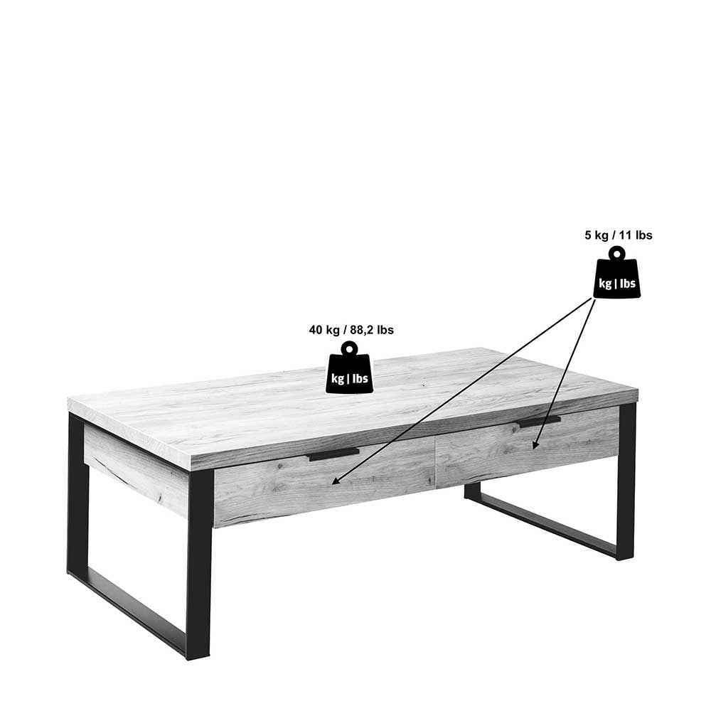 Couchtisch mit zwei Schubladen - Srecla