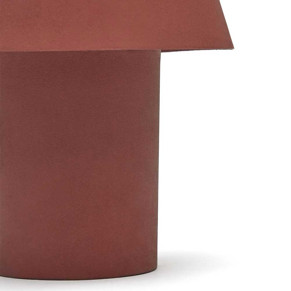 Metall Tischleuchte in Terracotta - Dorian