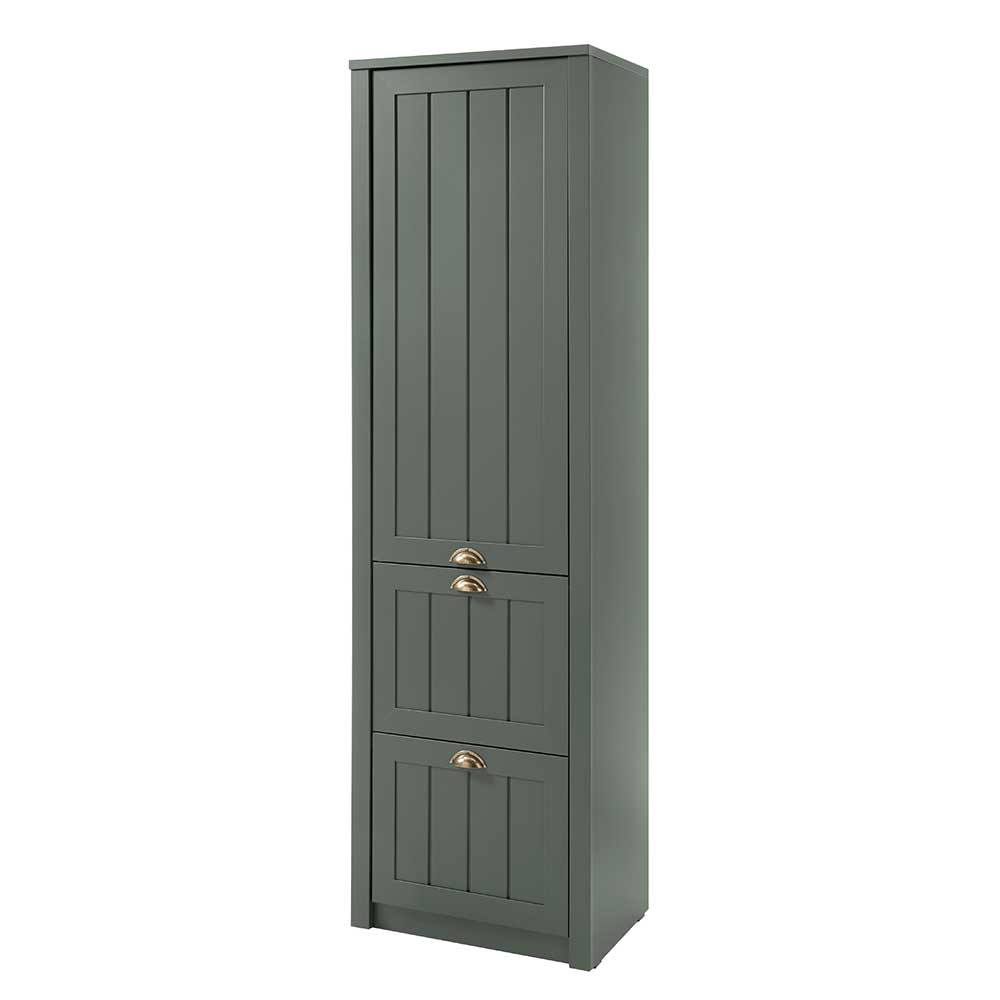 Eleganter dunkelgrüner Mehrzweckschrank mit zwei Schubladen und einer Tür – Niestov