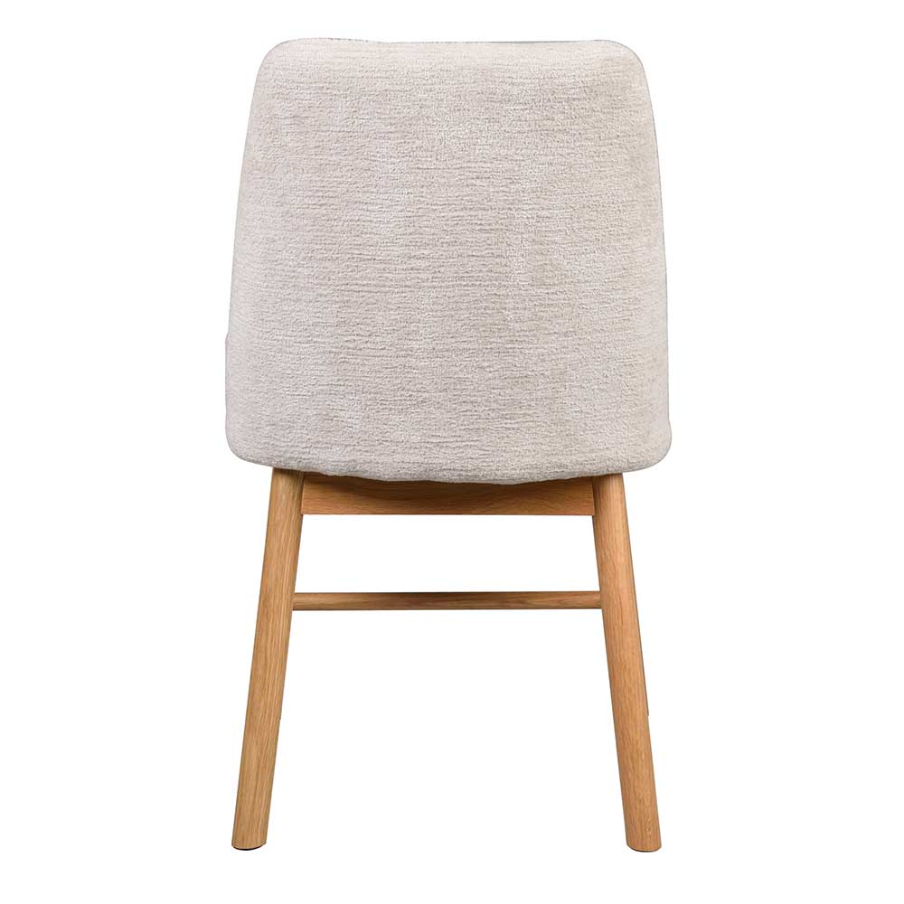 Polsterstühle aus Strukturstoff in Creme - Blacki (2er Set)