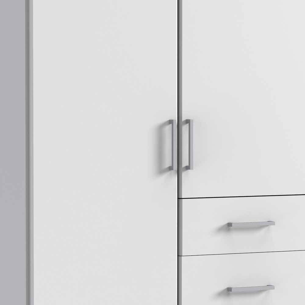 91 cm breiter Kleiderschrank in Weiß - Cador