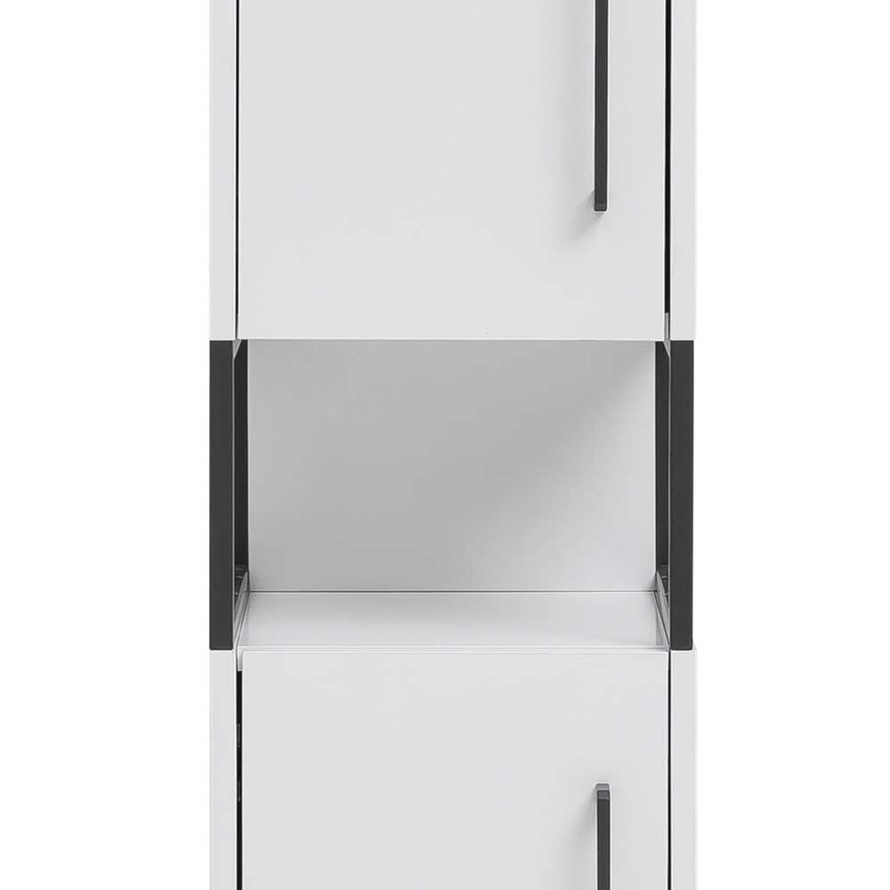 Moderner Badhochschrank in Weiß & Anthrazit - Ismilav