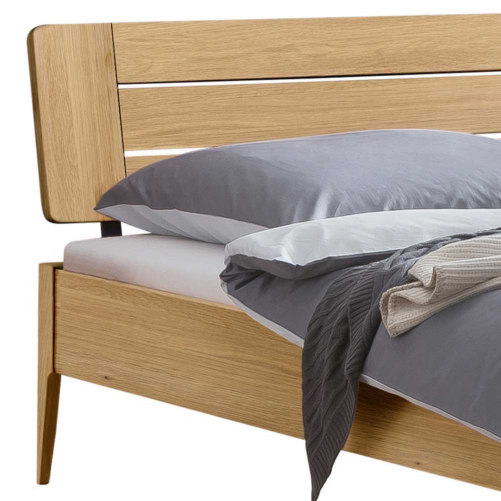Massivholz Doppelbett in Eiche Hell geölt - Lazarras