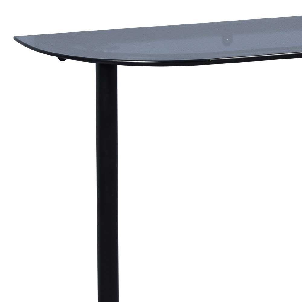 Minimalistische Garderobe in Schwarz mit Glasablage - Jenver