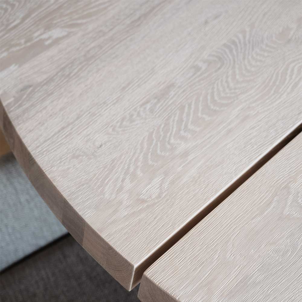 Runder Esstisch in Eiche White Wash - Pulva