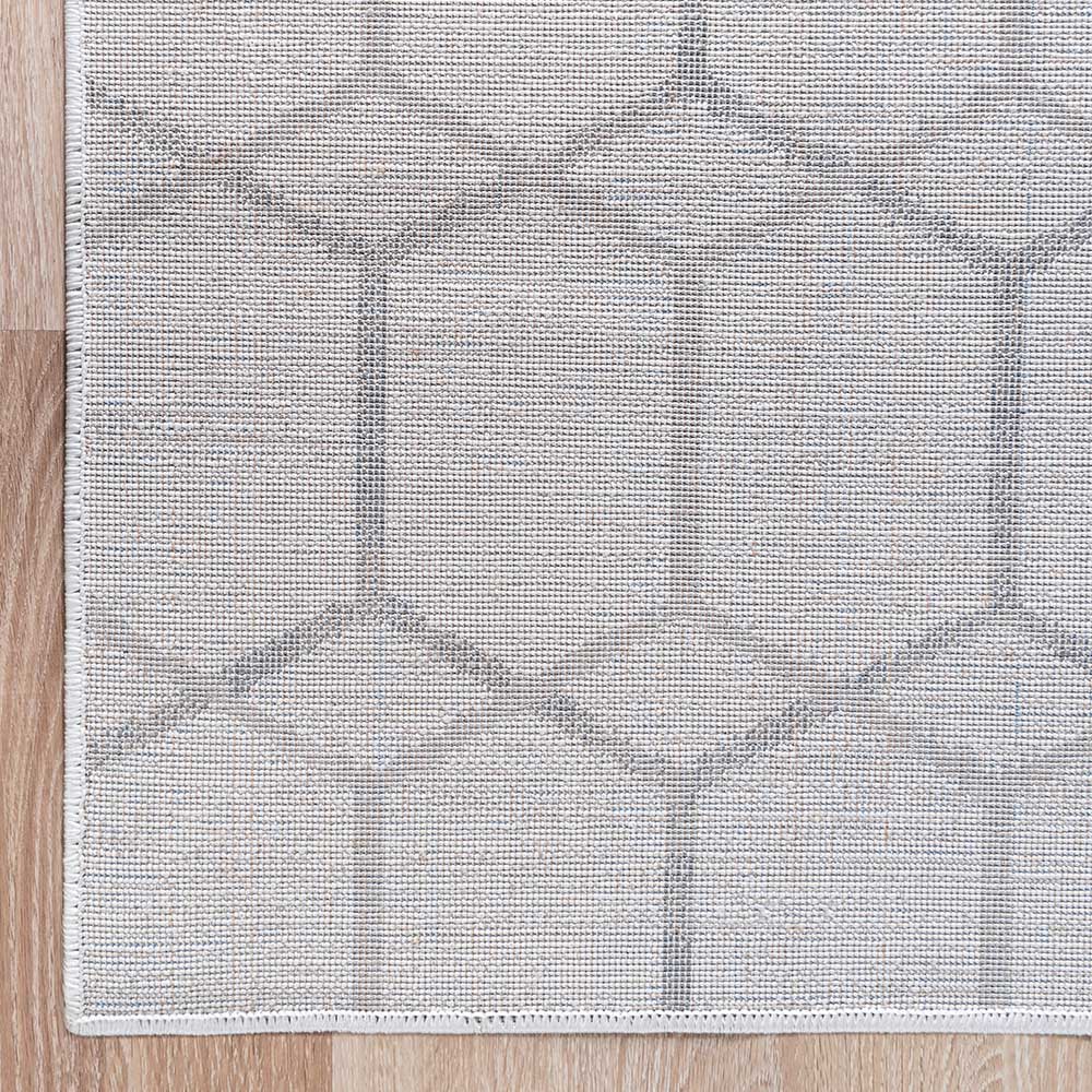 Moderner Designteppich in Creme und Grau - Mesmaria