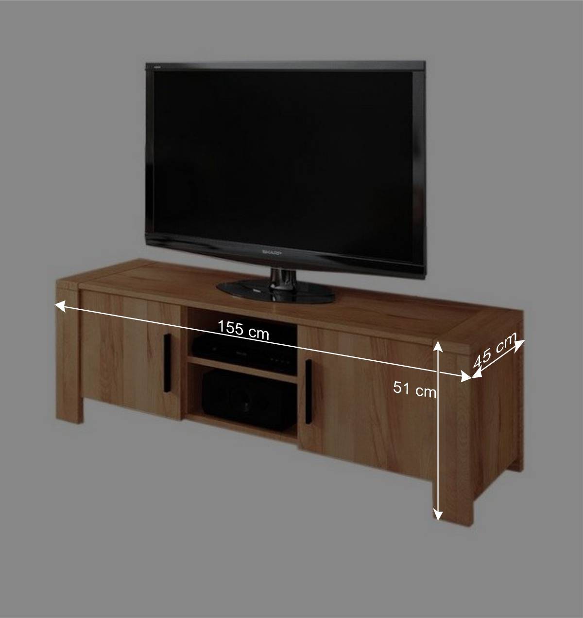 TV Lowboard Mosniak aus Kernbuche Massivholz