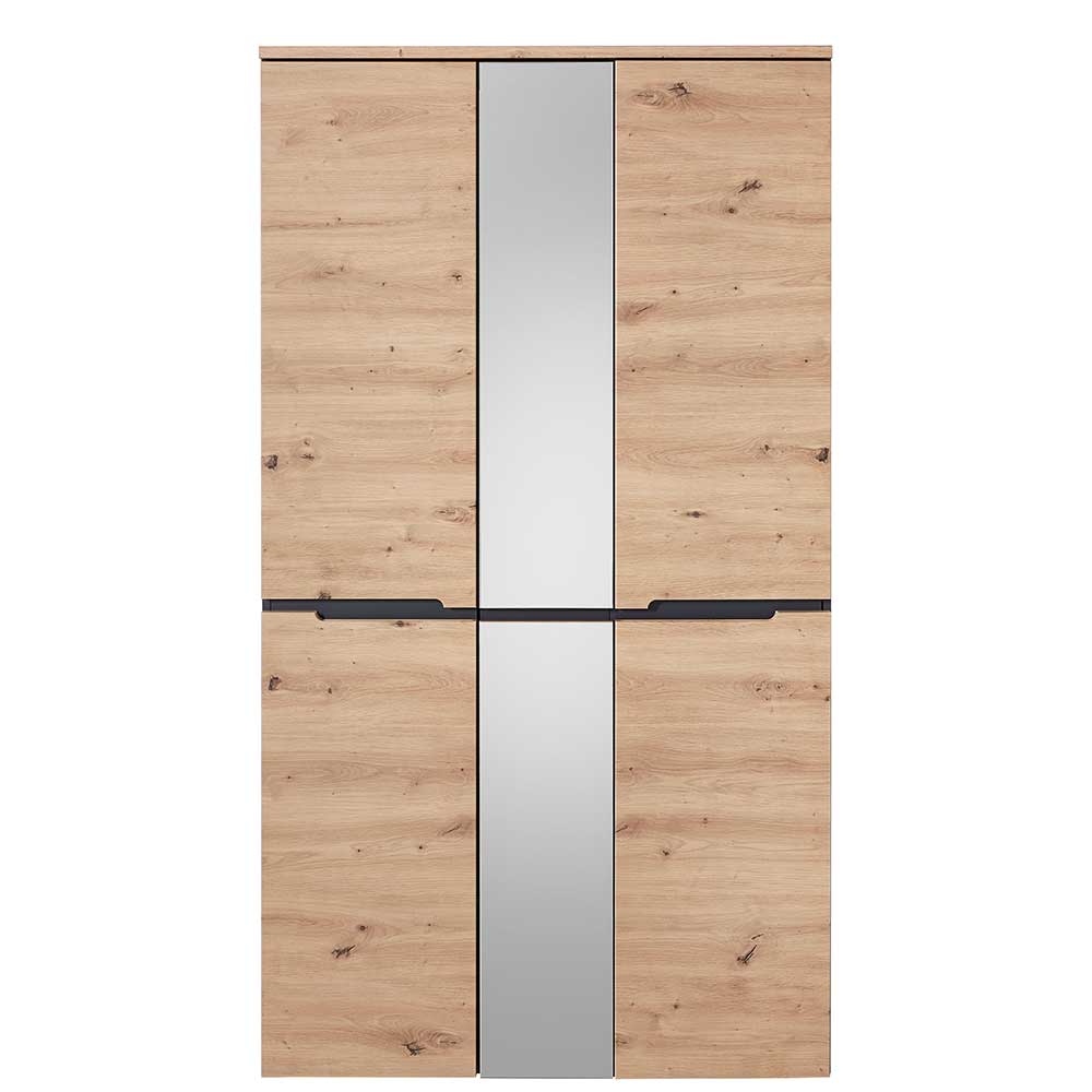 105x192x38 cm Dielen Kleiderschrank mit Spiegel - Kuetra