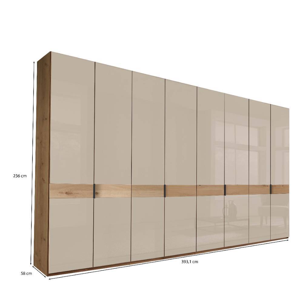 8-türiger Kleiderschrank in Champagner - Nikoba