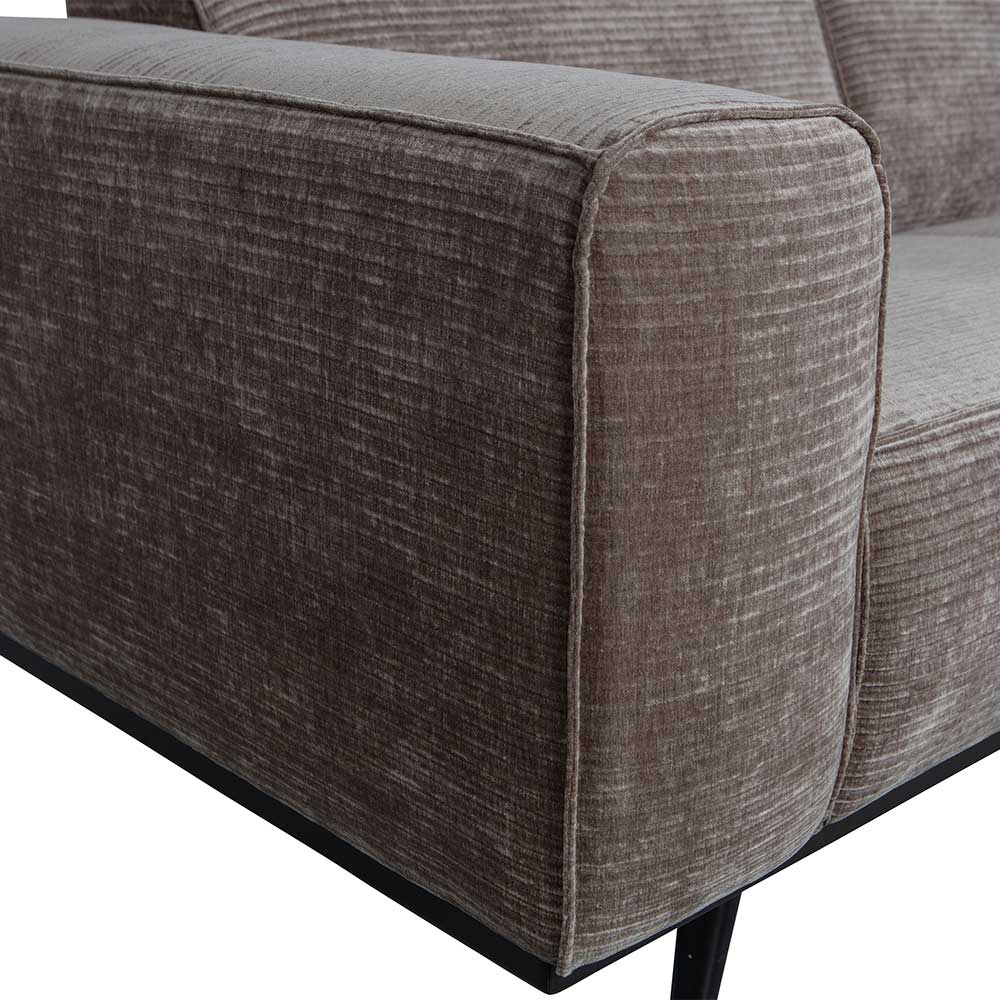 Federkern Polsterecke in Taupe Strukturstoff - Wishes