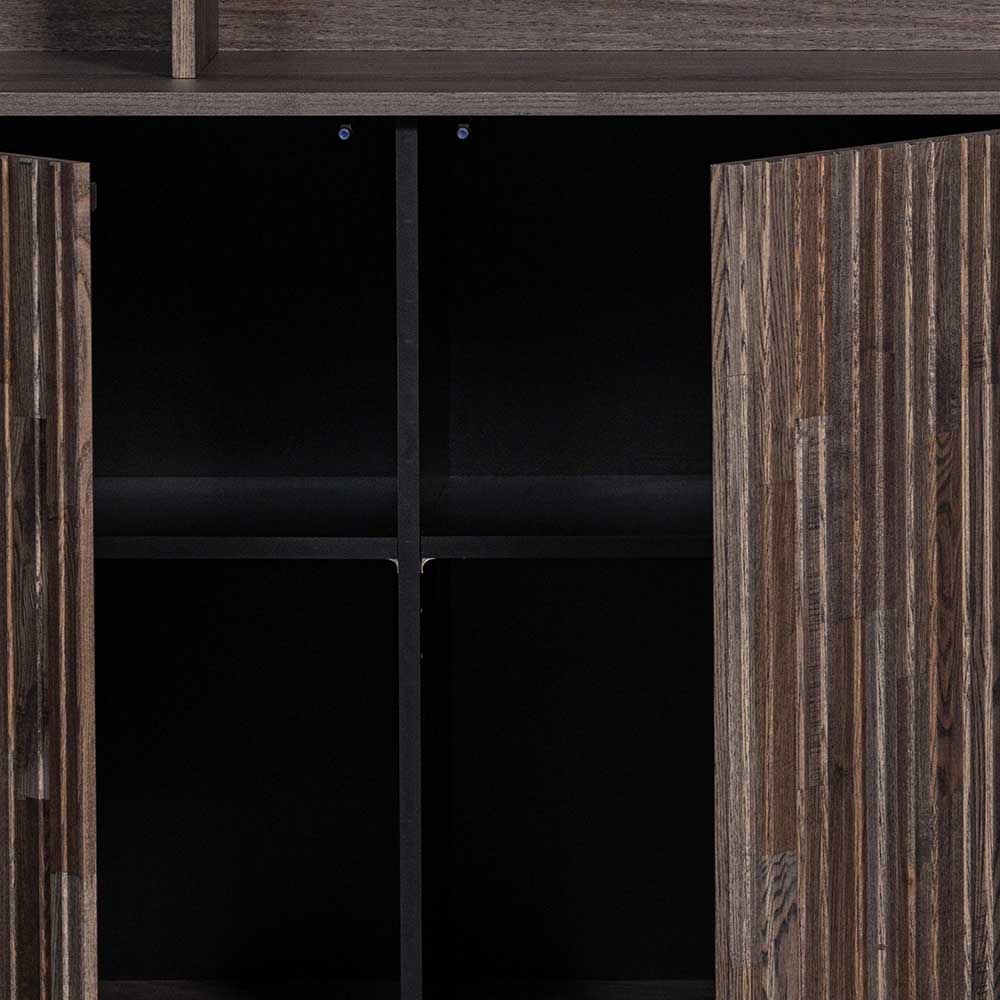 200x150x44 Wohnzimmerschrank mit Furnier Esche Dunkel - Eyes I