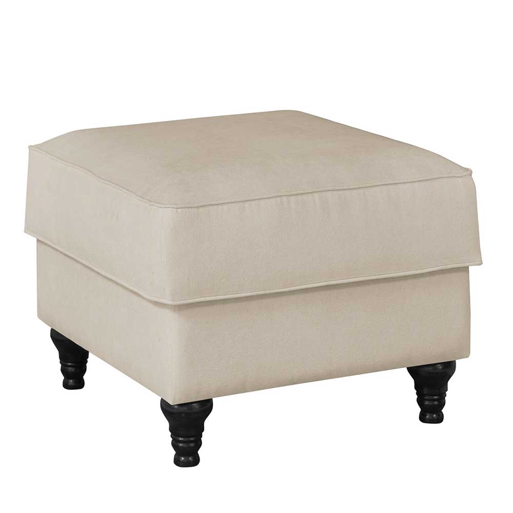 Gepolsterter Hocker im Vintage Landhaus Look - Merandes