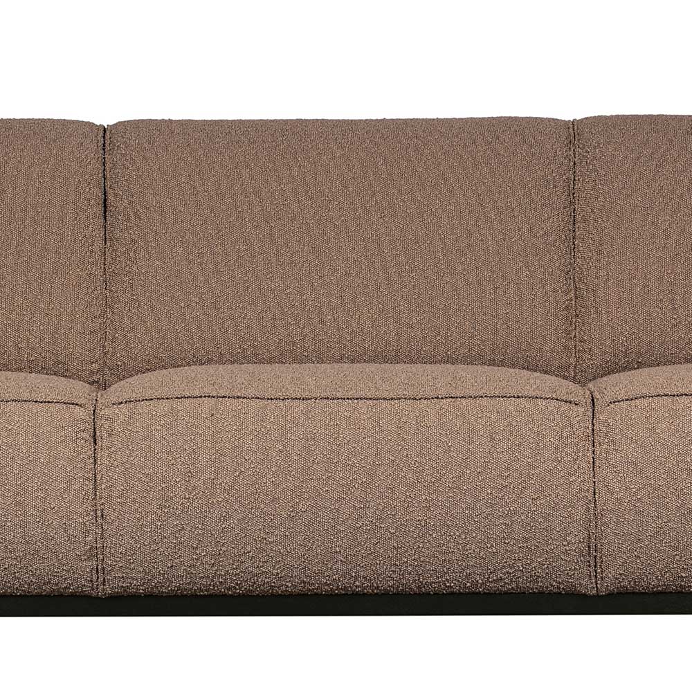 Boucle Wohnzimmercouch in hellem Braun - Mivoje