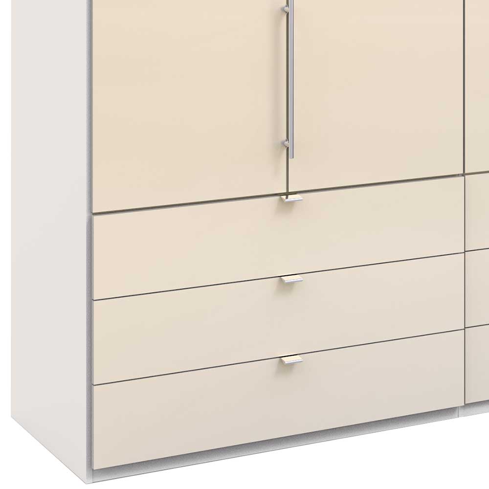 Cremefarbener Kleiderschrank mit 9 Schubladen - Zidarie