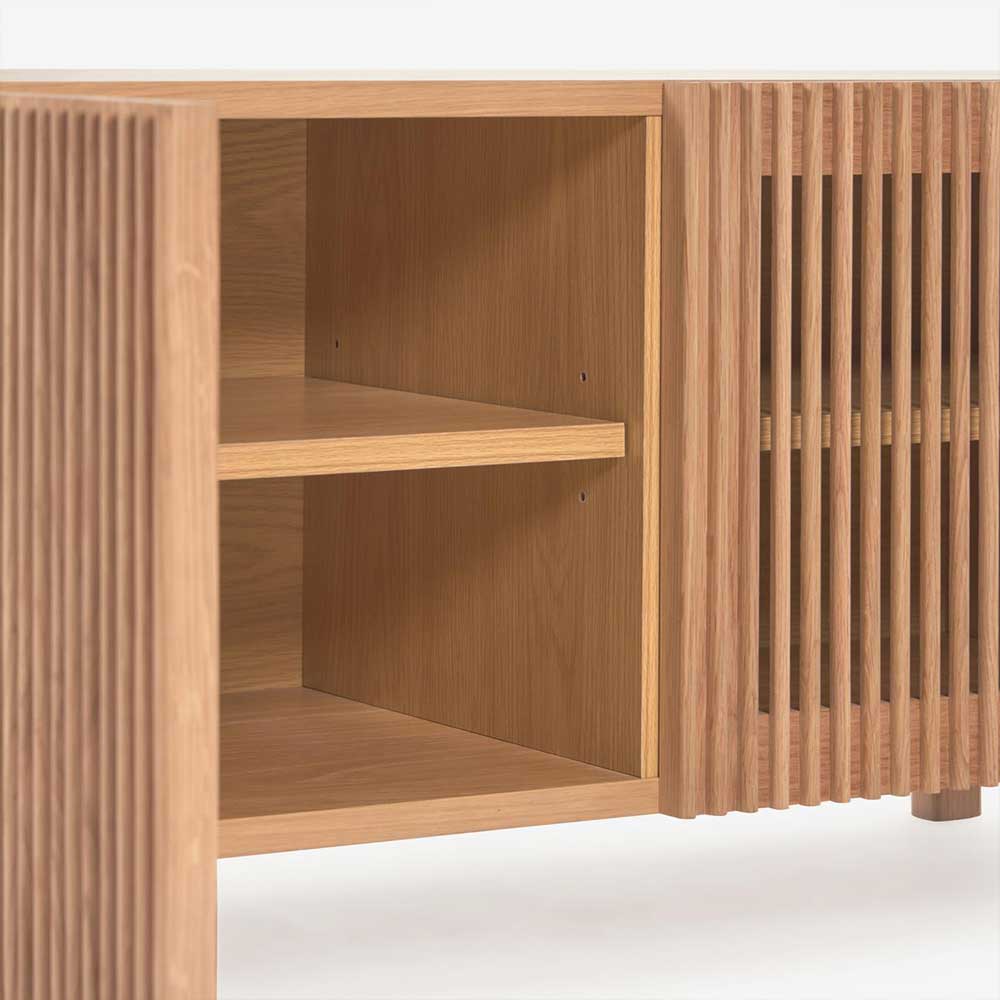Schuhschrank mit Lamellen-Türen - Azuro