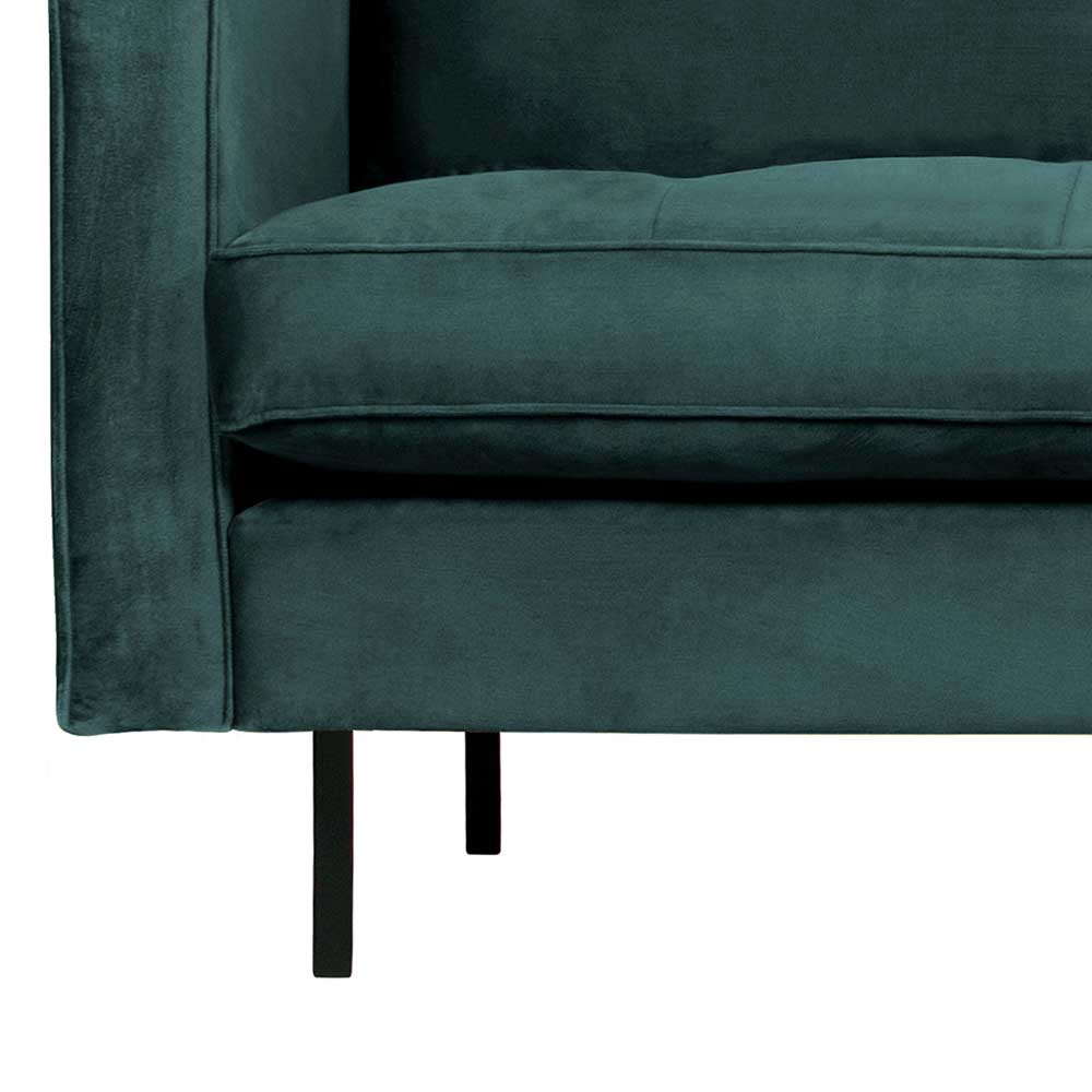Samtcouch in Blau Petrol - Fledos I