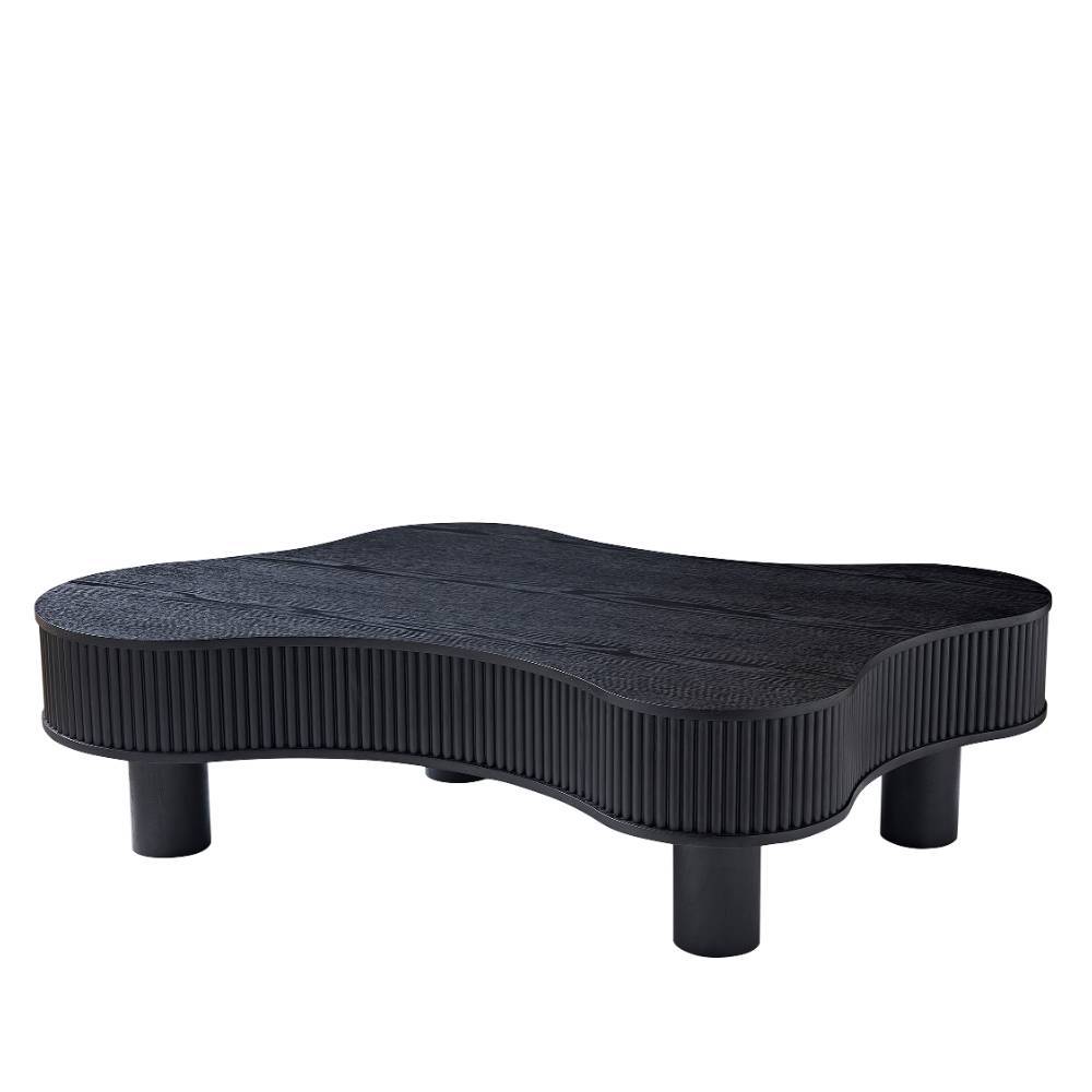 Niedriger Design-Couchtisch in Schwarz - Hiloria