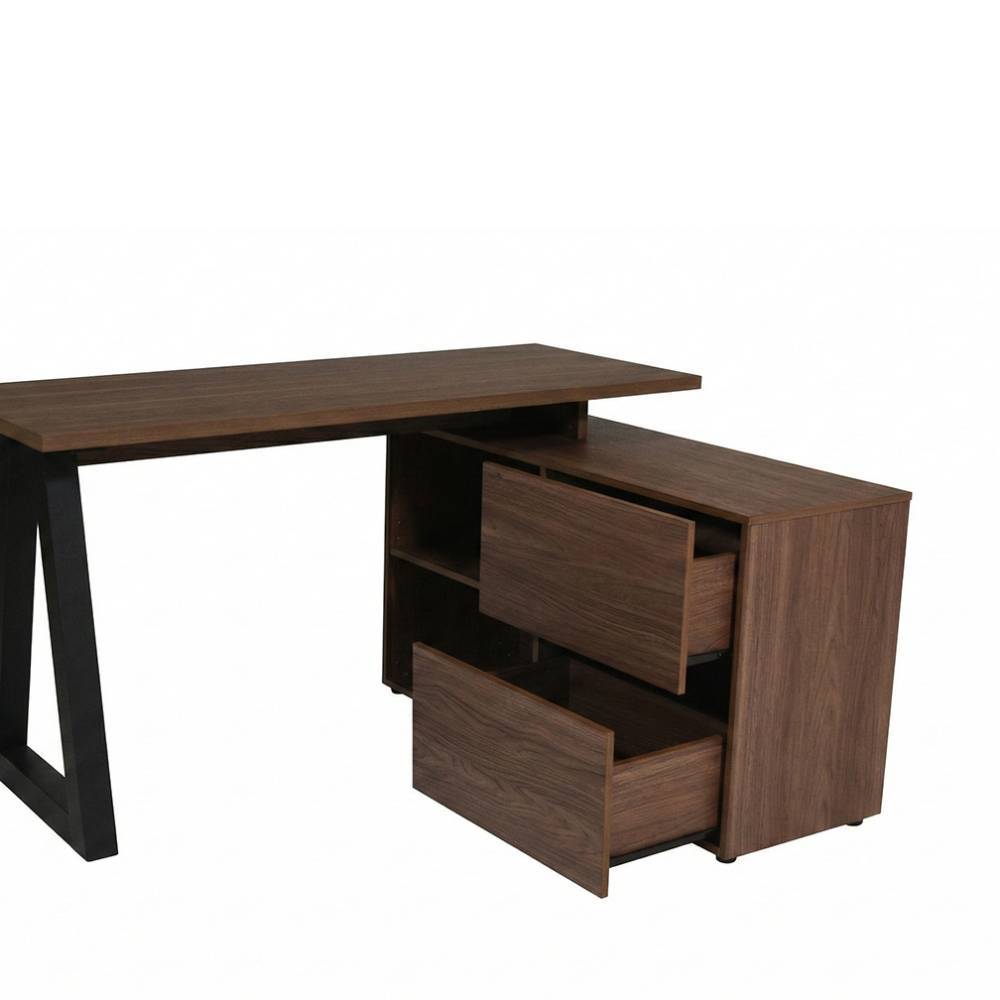 Industrial Chic Schreibtisch mit Anbauregal - Melica