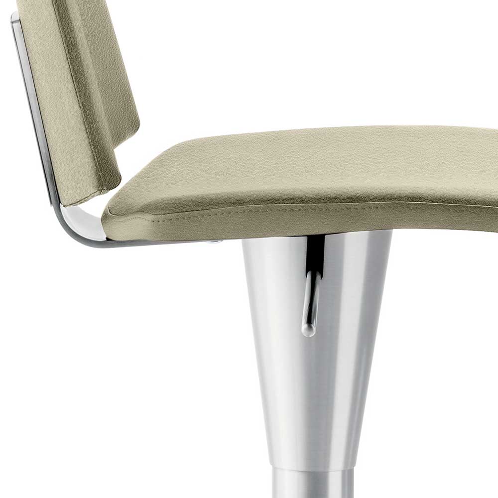 Barstuhl aus Microfaser Taupe - Jeffa