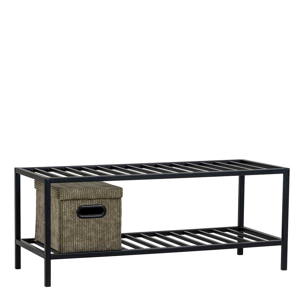 79x32x34 Metall Schuhbank in Schwarz - Esbessa