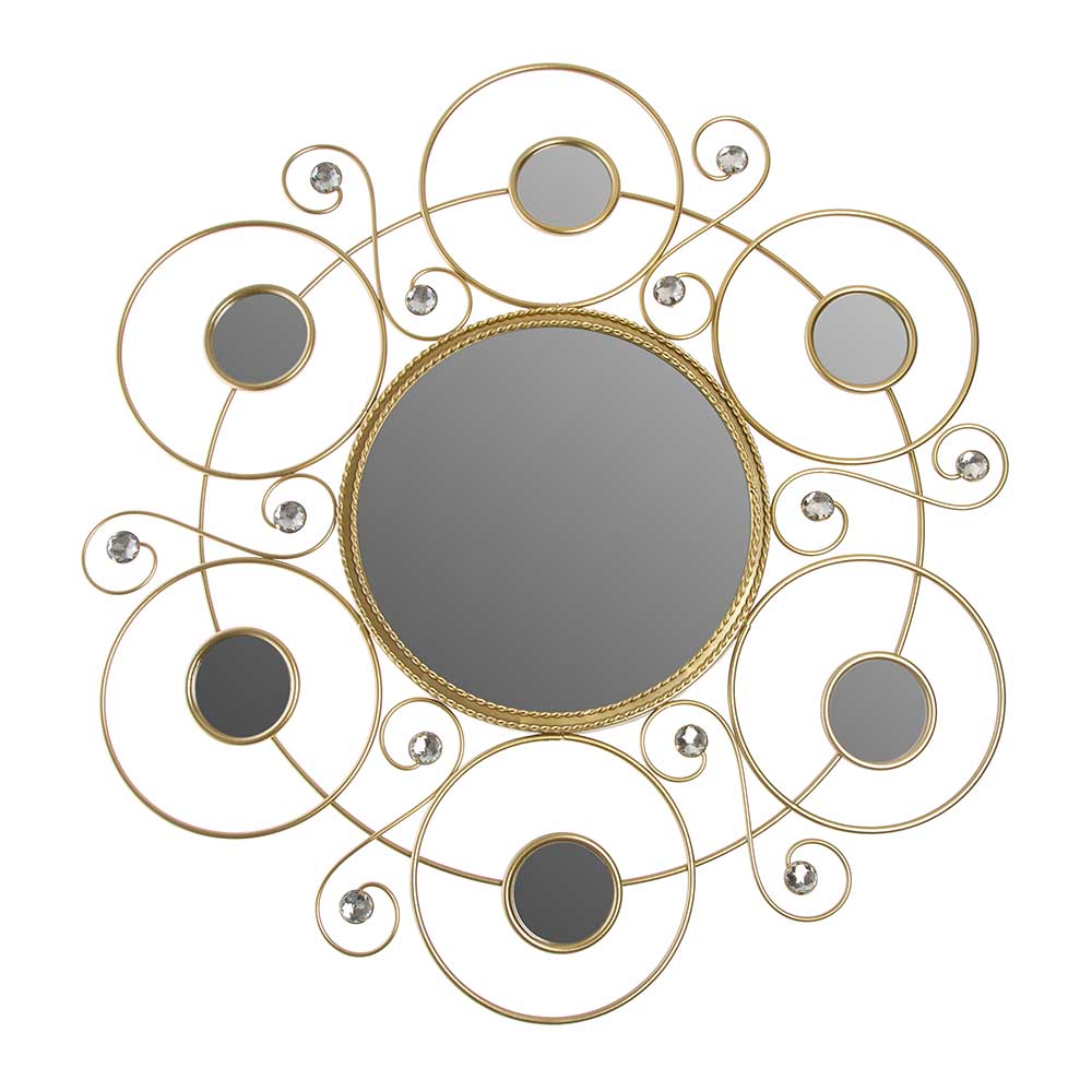 Designer Spiegel aus Metall in Gold - Vurian