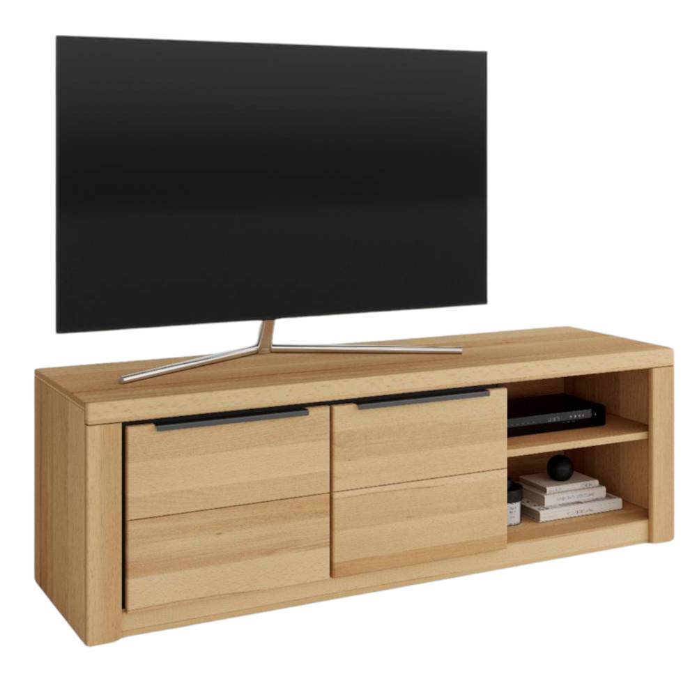 TV-Lowboard in Kernbuche teilmassiv - Bordana