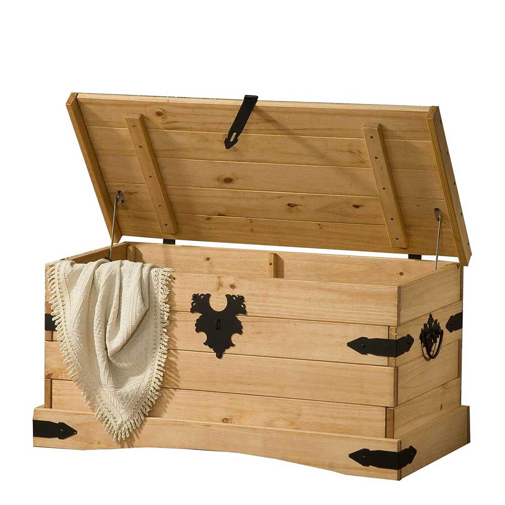Truhe mit flachem Deckel 92x50x46 cm - Marlyna
