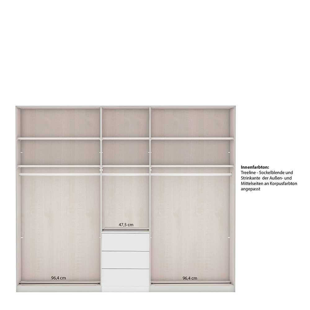 5-türiger Schlafzimmerschrank in Graugrün - Rajavo