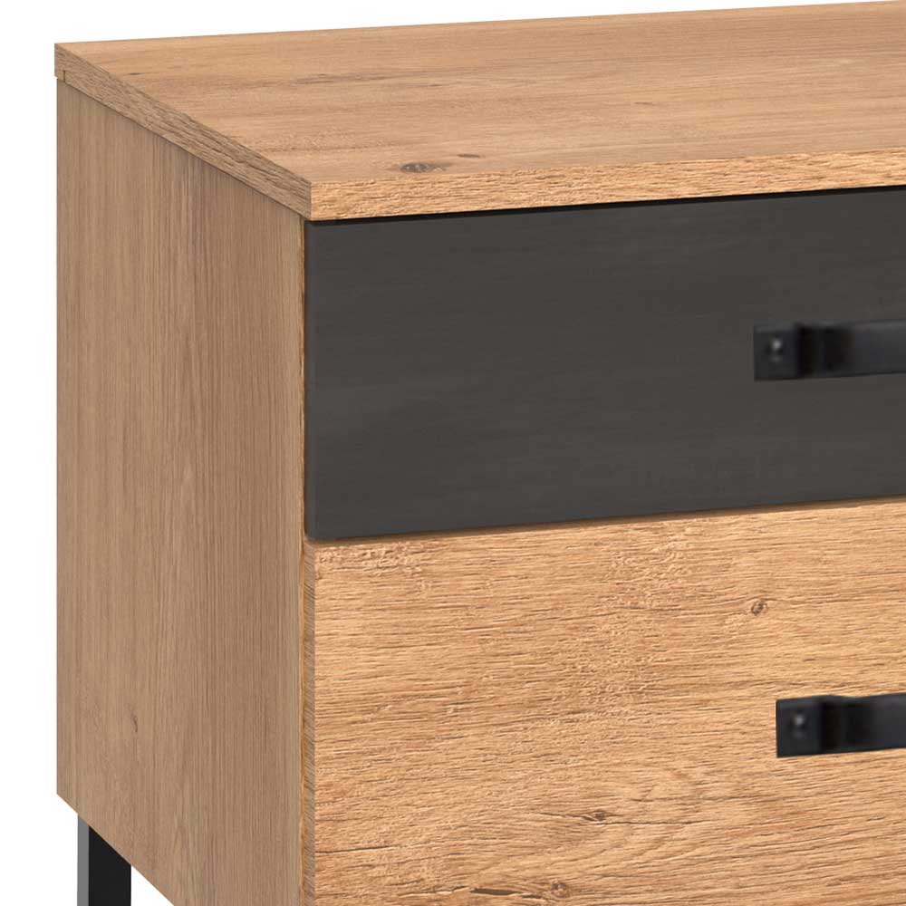 Doppelbett mit Kopfteil in Kissenoptik - Bram