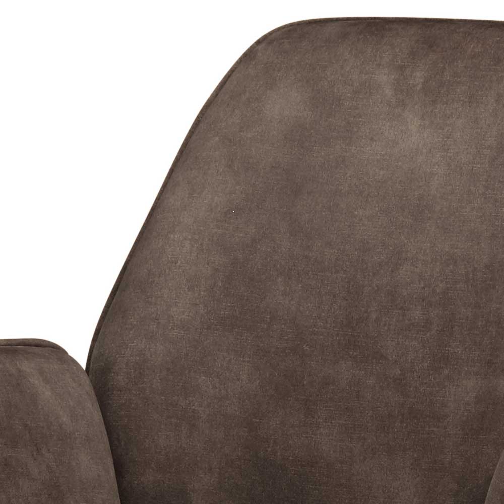 Office Drehstuhl aus Velours in Anthrazit - Pradisio