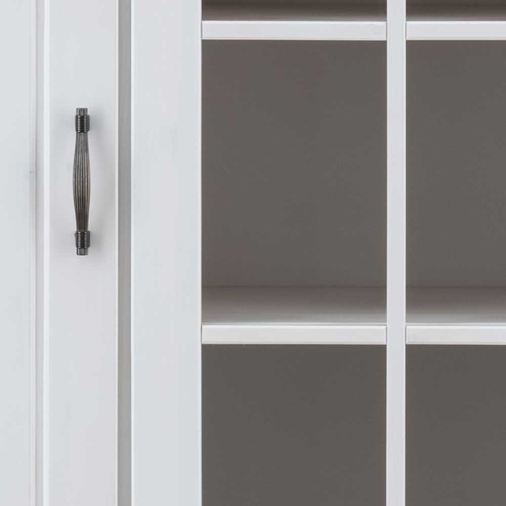144x135x42 Landhaus Schrank in Weiß & Kiefer - Nuita