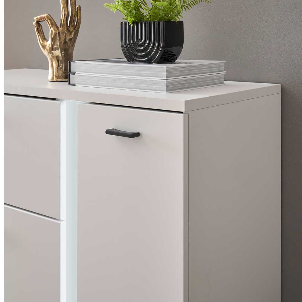 Weißes Highboard mit LED Beleuchtung - Tirol