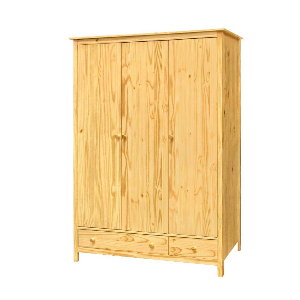 Kiefernholz Kleiderschrank massiv - Nastonia