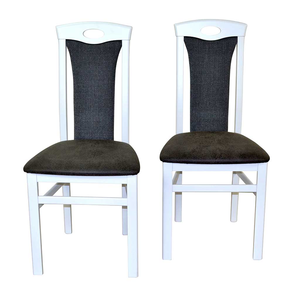Stühle in Weiß & Anthrazit - Futriva (2er Set)