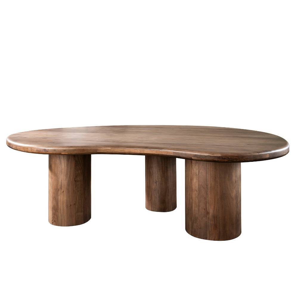 Design-Esstisch aus Akazie Massivholz in Braun - Roman