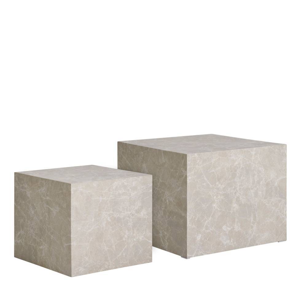 Couchtisch Duo in Marmoroptik - Bratannio (zweiteilig)