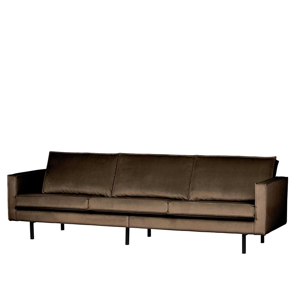 3-Sitzer Couch mit Samtbezug Museo in Taupe